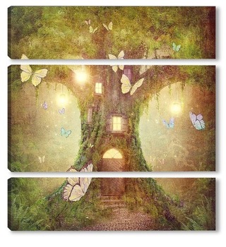 Модульная картина Сказочное дерево