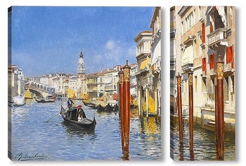 Модульная картина Гранд-канал с моста Риальто, Венеция
