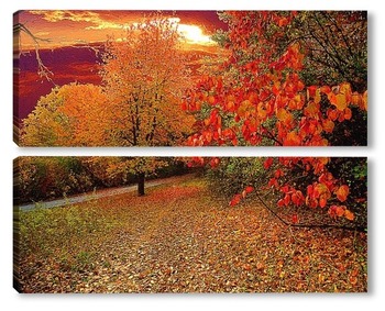 Модульная картина Осенний закат