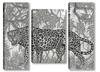 Модульная картина Леопард в сумерках
