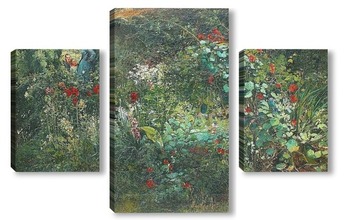 Модульная картина Розовый сад с фигурами, 1879