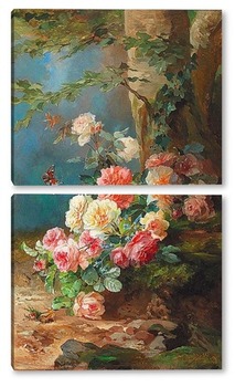 Модульная картина Цветочный натюрморт