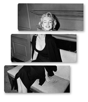  Мерелин Монро позирующая фотографам,1955г.