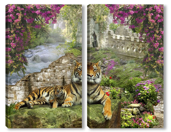 Модульная картина Тигры 28072