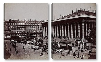 Модульная картина Парижская Фондовая биржа,1880г.