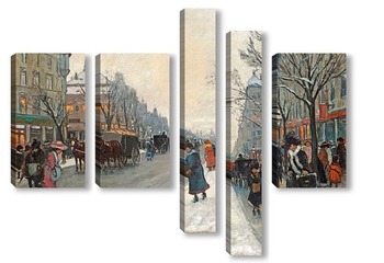 Модульная картина Зимняя уличная сцена, 1913