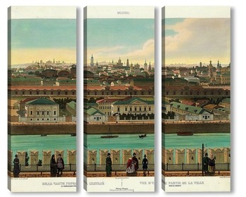 Модульная картина Вид части города, снятый с Кремлевской стены. Видна Якиманская часть 1845  –  1850