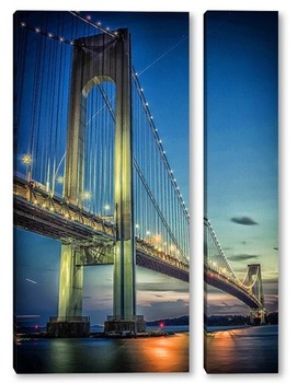  Verrazano-Narrows Bridge мост на закате