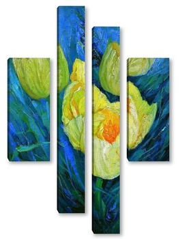 Модульная картина Три тюльпана