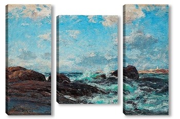 Модульная картина Прибрежная сцена с волнами