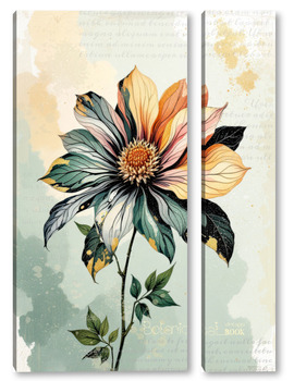 Модульная картина Botanical Book Old Style