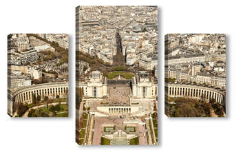 Модульная картина Париж с Эйфелевой башни
