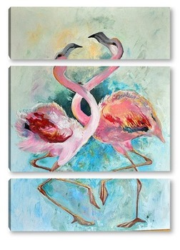 Модульная картина Фламинго