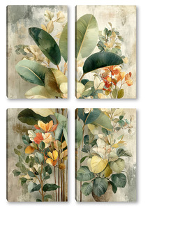 Модульная картина Тропический мотив 2