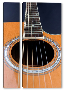  Guitar on a brick wall background.