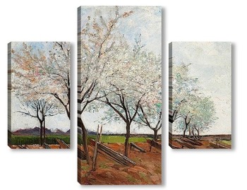 Модульная картина Цветущие фруктовые деревья, 1877