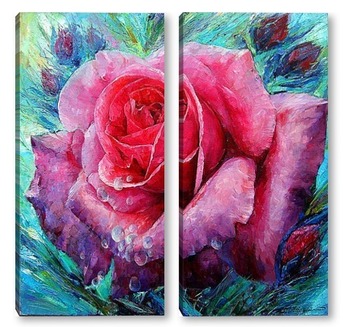  Pink roses in the garden. Floral summer background..