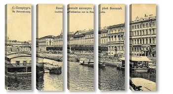  Аничков мост, пешеходы, гужевые повозки,1906