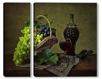 Модульная картина Про виноград и вино
