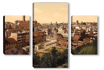 Модульная картина Вид Рим, Италия. 1890-1900 гг
