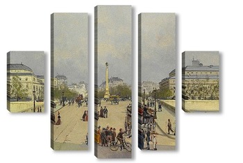 Модульная картина Парижская улица