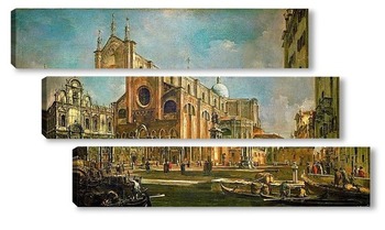 Модульная картина Кампо Сан Дзаниполо (площадь свв Иоанна и Павла) со скуолой Сан 