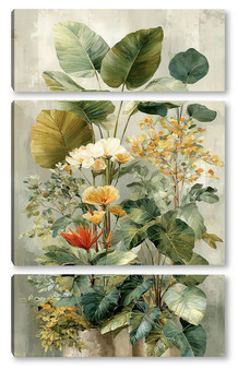 Модульная картина Тропический мотив 3