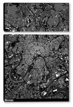 Модульная картина Карта Москвы