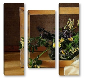 Модульная картина Весенний  портрет (1 вариант в  цвете) .