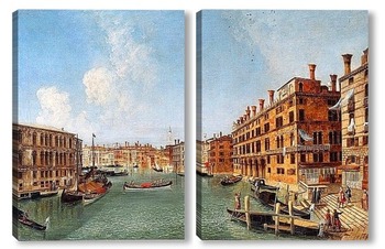 Модульная картина Прекрасный вид на Венецию. Глядя северу Гранд-канал от моста Риа