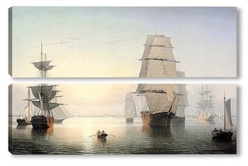 Модульная картина Гавань Бостона на закате
