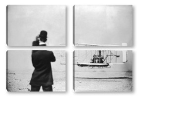 Модульная картина Киносьёмка первых полётов.