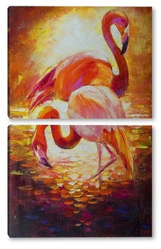  Фламинго на водопое