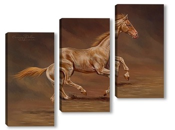 Модульная картина Лошадь и песок