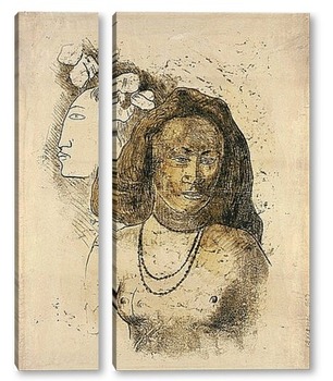 Модульная картина Таитянская Женщина со Злым Духом