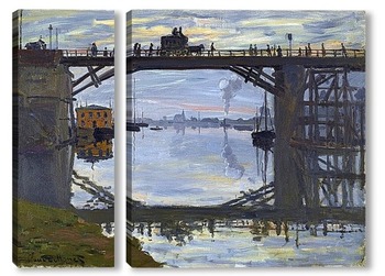 Модульная картина Деревянный мост