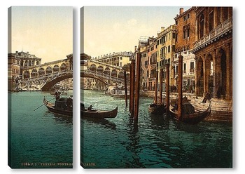  Канал и гондолы, Венеция, Италия