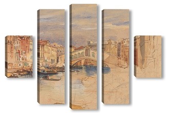 Модульная картина Венеция-Гранд-канал и Риальто