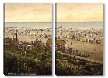 Модульная картина Пляж, Боркум, Шлезвиг-Гольштейн, Германия