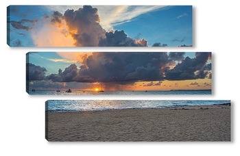 Модульная картина Восход Солнца над Атлантикой