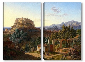  Пейзаж с замком Масса ди Каррара