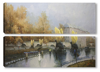 Модульная картина Банковский мост. Санкт-Петербург. 1952-2000.