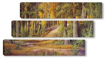 Модульная картина Грибной лес