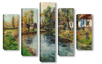 Модульная картина Сельский пейзаж