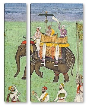 Модульная картина Декканийский принц на слоне