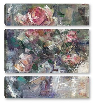 Модульная картина розы, купленные в дождь