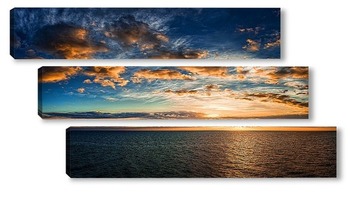 Модульная картина Закат в Мексиканском Заливе