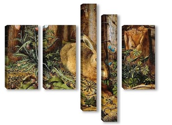 Модульная картина Кролик в лесу