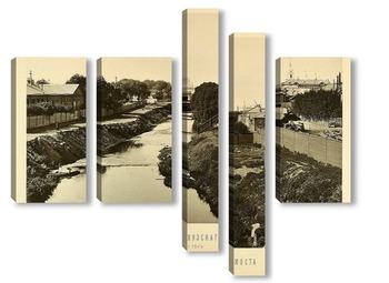 Модульная картина Вид с высокояузского моста,1887 год 