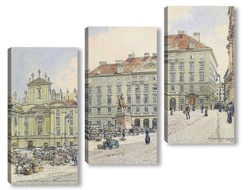 Модульная картина Картина художника XIX-XX веков, пейзаж, город